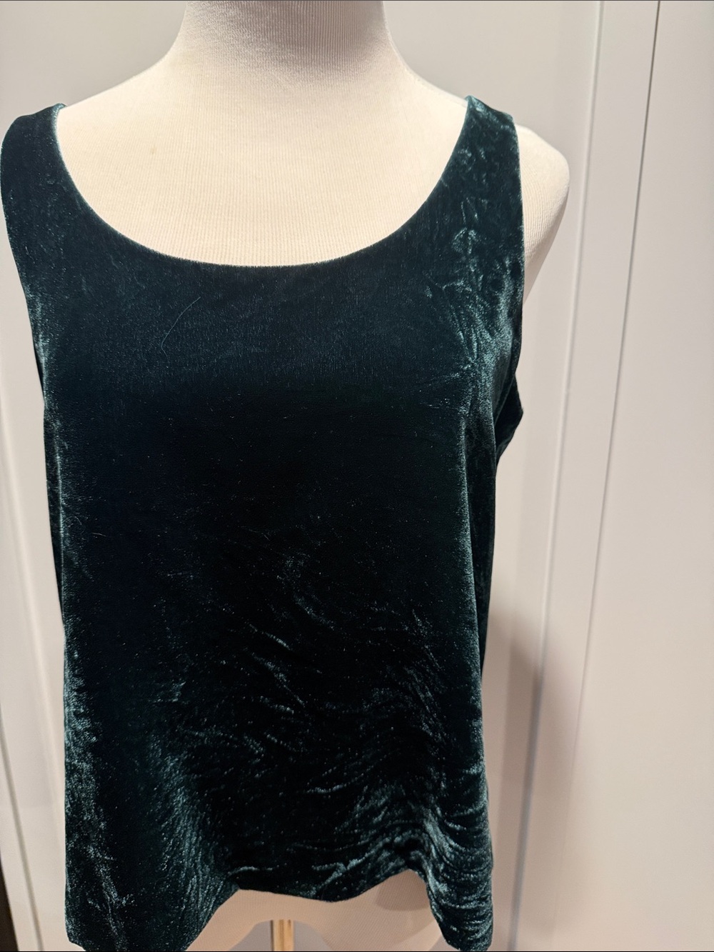 J. Crew dark green velvet shirt